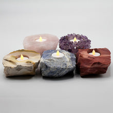 Load image into Gallery viewer, Tealight Candleholder - Unfinished Stone Slab