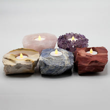 Load image into Gallery viewer, Tealight Candleholder - Unfinished Stone Slab
